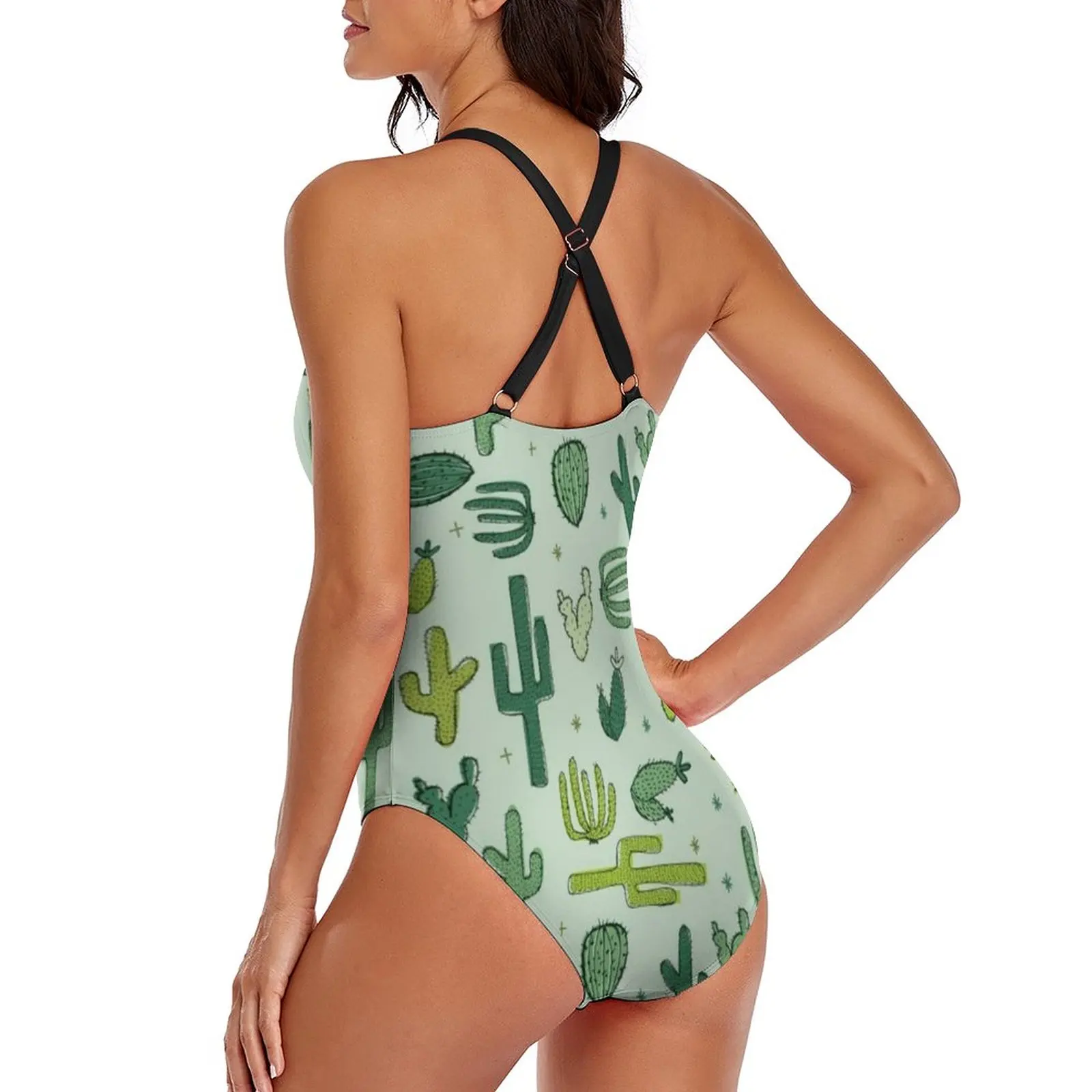 

Cactus Swimsuit Funny Bath Swimwear Teenage New One Piece Bathing Suit