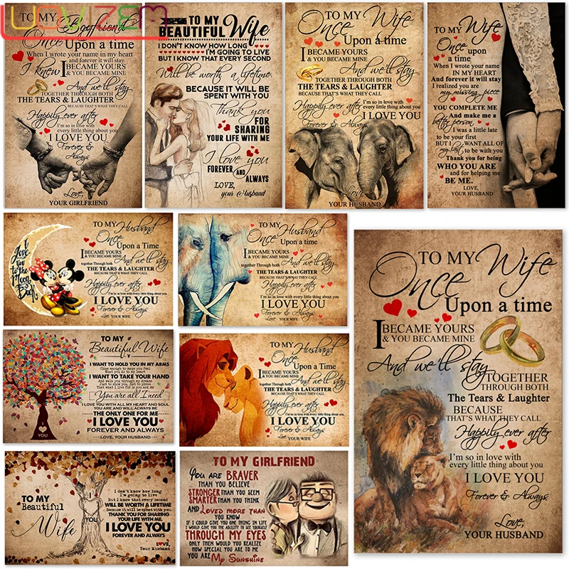 Diy Алмазная картина Полная площадь/круглый семейный плакат для моей жены I LOVE YOU