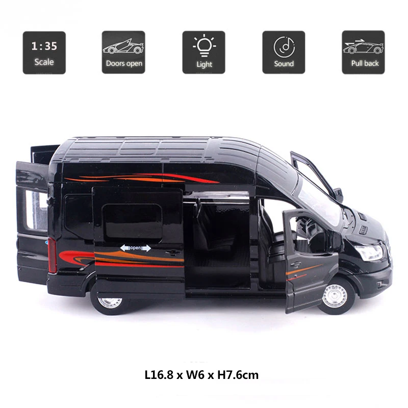 Hommate 1:35 весы Ford Transit Van Cargo MPV модель машины из сплава металл, полученный литьем под давление и игрушки модели автомобилей игрушки для детей с коробкой