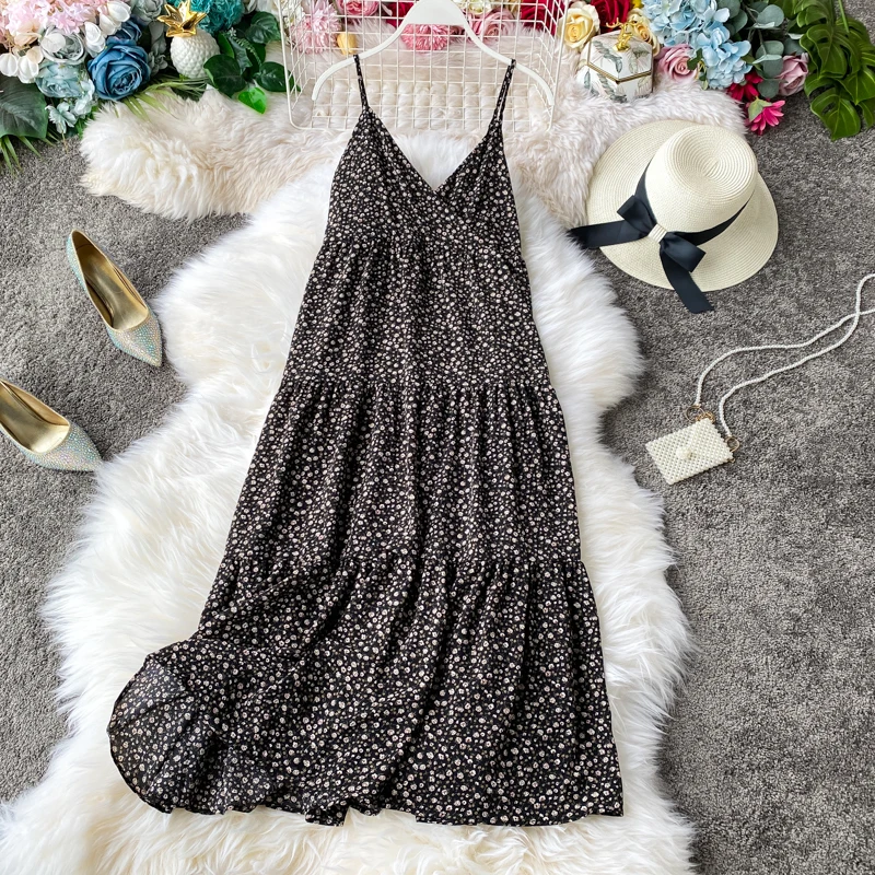 Платье сарафан летнее в полоску с открытой спиной и V образным вырезом|Женские