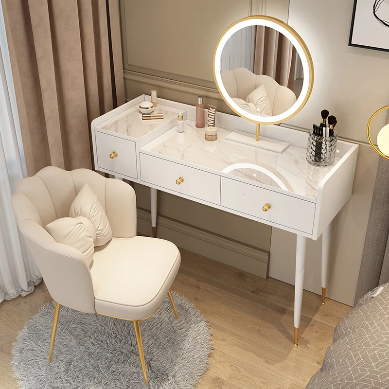 

Nordic Luxury Dressing Table Bedroom Modern Minimalist Makeup Female Online Celebrity Ins Wind Small Apartmen Cabinet