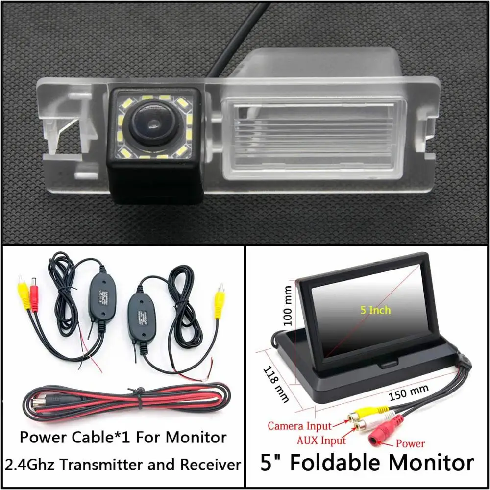 C Wireless 5 inch F 12 Светодиодный фонарь Автомобильная резервная камера заднего вида для FIAT Bravo Brava Croma Grande Punto/Punto EVO 500L Siena автомобильная парковочная водонепроницаемая - Название цвета: C Wireless 5 inch F