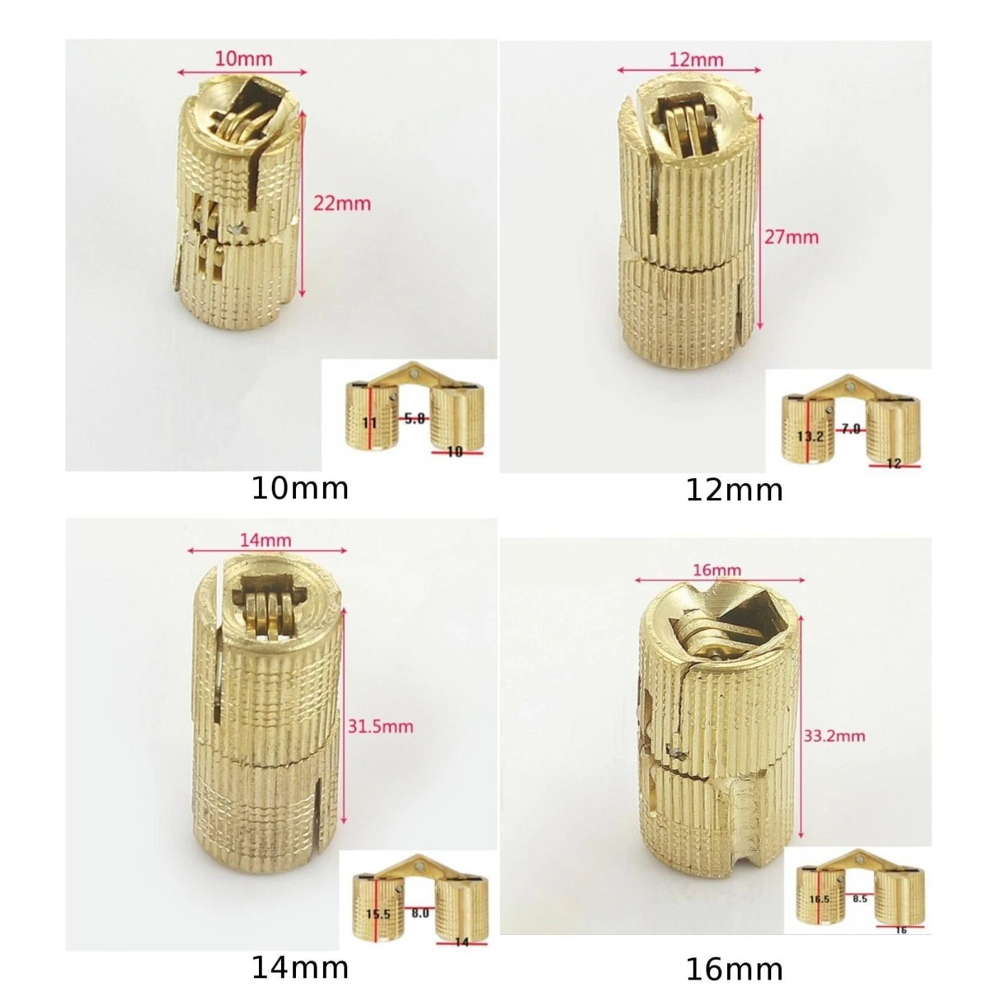Copper Hinge Invisible Concealed Cabinet Sturdy Home Furniture Metal Gift Box Hardware 1pc DIY | Обустройство дома