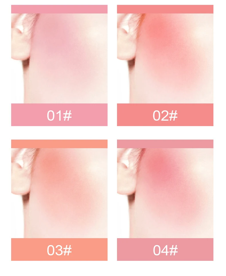 4 цвета жидкие румяна Косметические гель Кремовые стойкие натуральные Румяна для