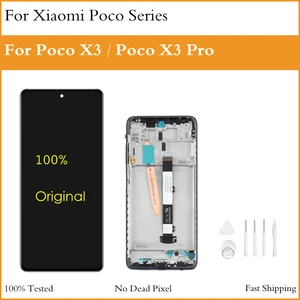 100 original screen for xiaomi poco x3 lcd display touch assembly for poco x3 pro lcd replacement free global shipping