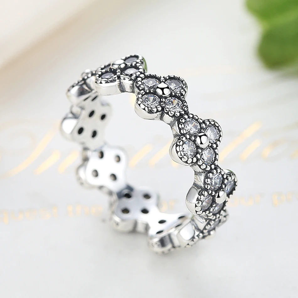 925 серебряные кольца для Для женщин ослепительно кольцо с маргариткой