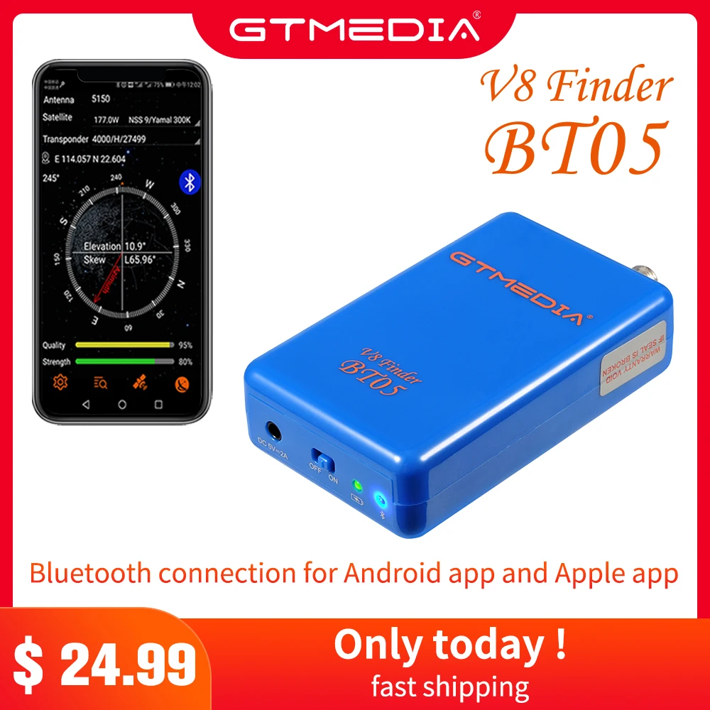 Спутниковый искатель GTMEDIA V8 Finder BT05BT03 лучше чем Satlink Ws 6933 6906 6916 Поддержка Android и Los