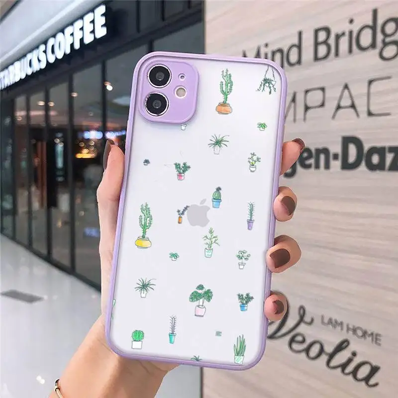 

Daisy Flower cartoon painting Phone Cases matte transparent For iphone 7 8 11 12 plus mini x xs xr pro max cover