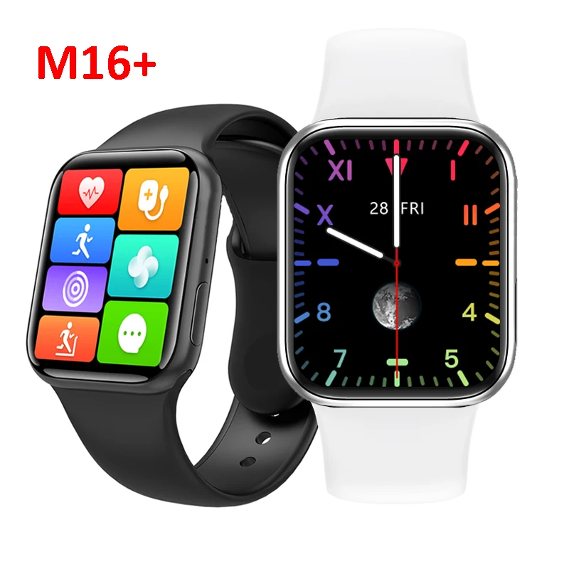 

M16 Plus Smart Watch 1.75inch Full Touch IWO Series 6 44 mm Bluetooth Call Password Men Women Smartwatch PK HW22 HW16 W26 FK99