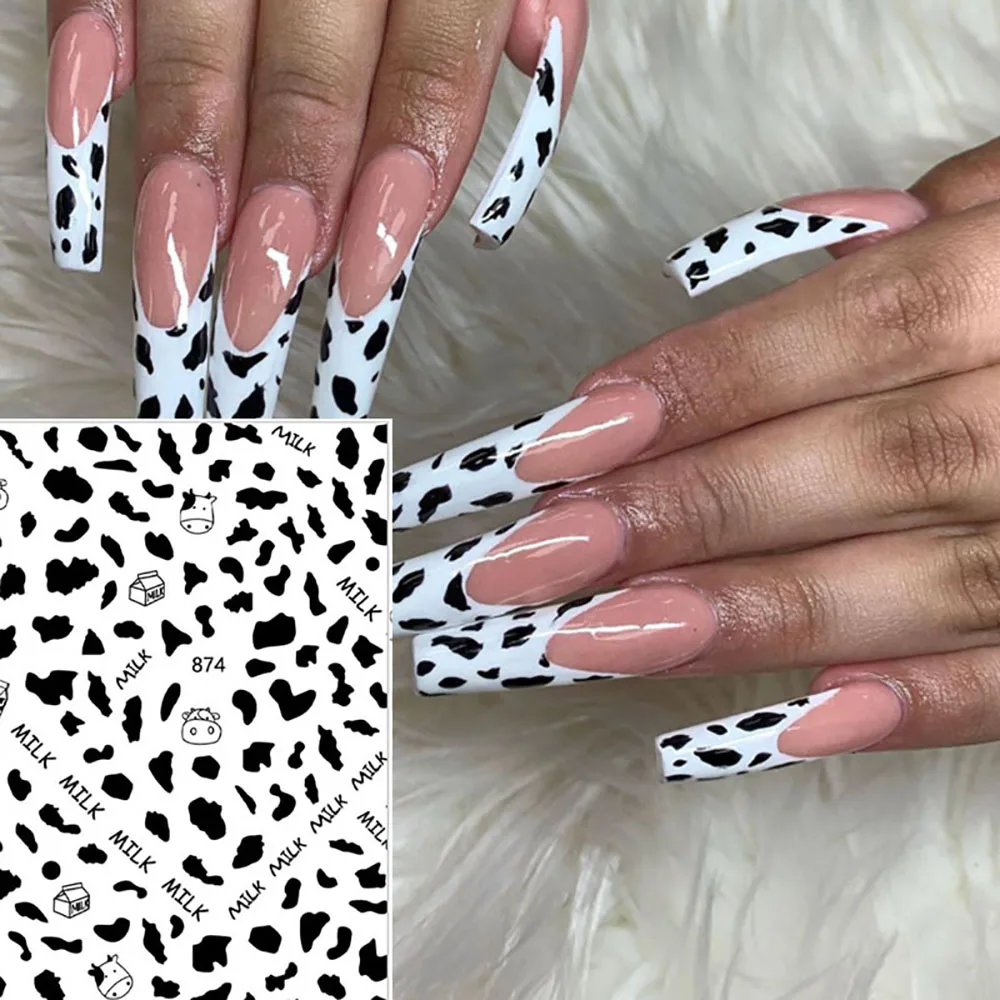 Наклейки для ногтей самоклеящиеся наклейки накладные принцесса корова покер