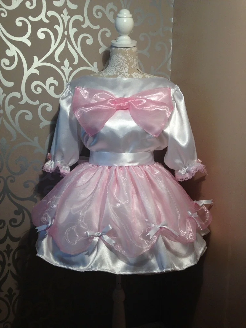 

Custom PINK BOW BELT DRESS Sissy Festive CD / TV Embroidery