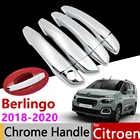 Автомобильные аксессуары, хромированная крышка ручки двери для Citroen Berlingo III 2018  2020 2019 для Toyota ProAce City Peugeot Rifter Combo E