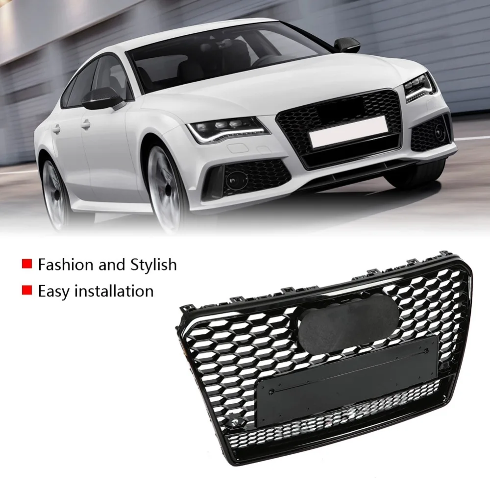 Решетка для капота RS7 Quattro черная глянцевая Audi A7/S7 4G8 2011 2012 2013 2014 | Автомобили и