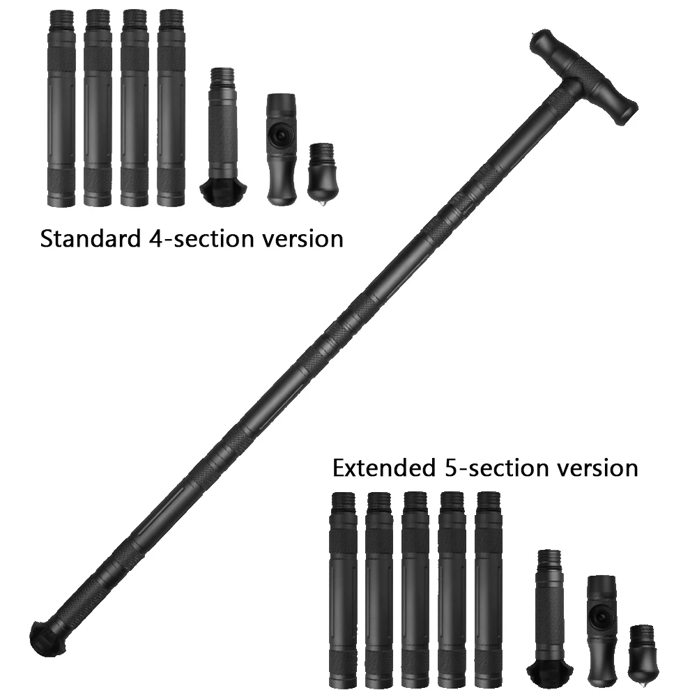 Пеший Туризм Алюминий сплав палка шест Портативный трость для кемпинга мульти