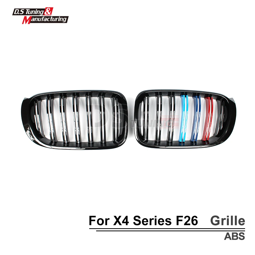 Замена M Цвет 2 slat гонки решетка для BMW X3 F25 LCI X4 F26 SUV Fornt бампер почек гриль 2015 2016 2017