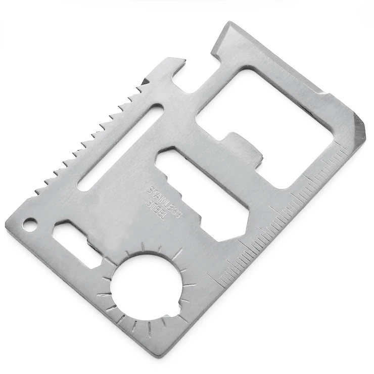 Stainless Steel Credit Card Survival Tool w/ Sleeve - Pack a little insurance in your pocket | Спорт и развлечения