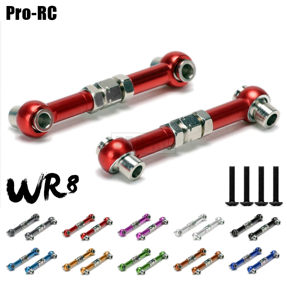 2Pcs 48-54mm Aluminium Alloy Servo Link Upper Arm #107905 #100310 Ball End Set For RC Car HPI WR8 3.0 Ken Block Flux Ford