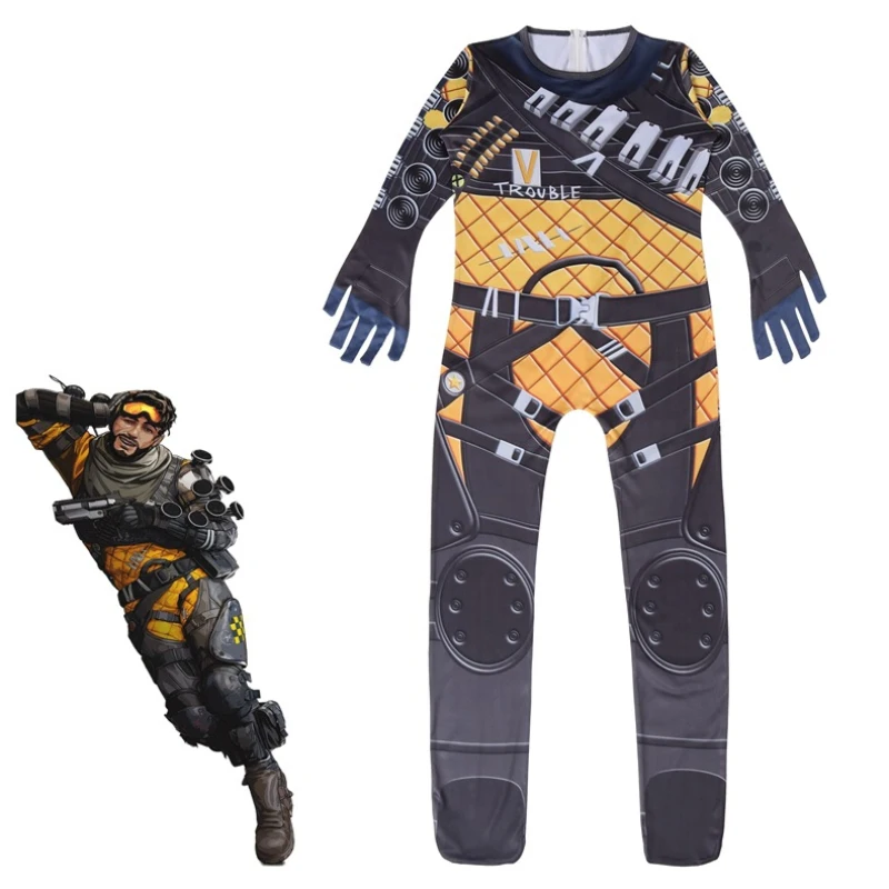 Mirage costume Hot sale Apex Legends costume cosplay for kids Mirage Game Lifeline Halloween Christmas Party Costumes for children gift - Цвет: Mirage costume