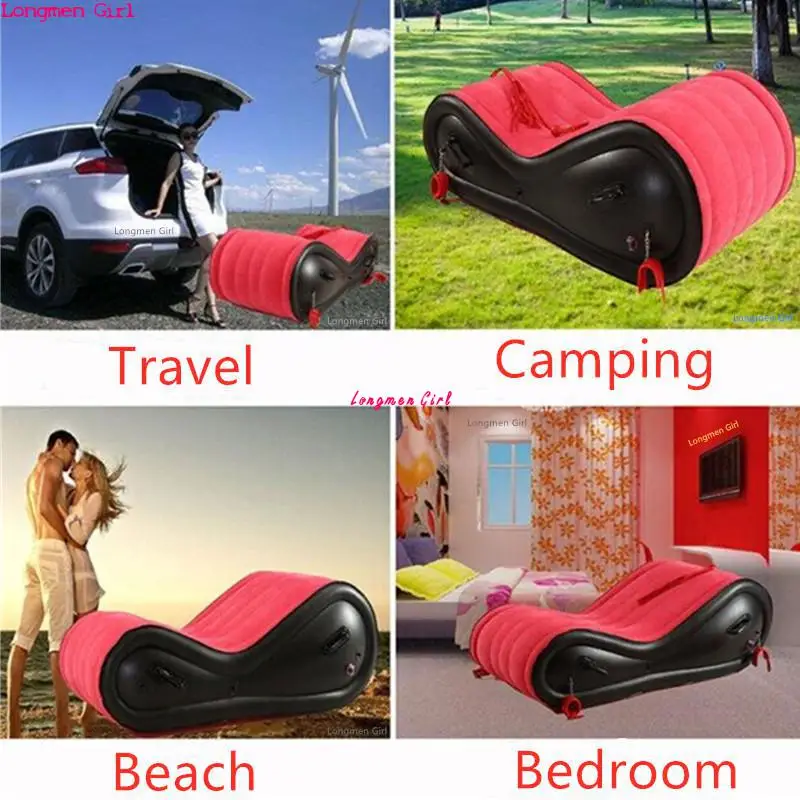 Murah Sofa Udara Tiup Modern Untuk Dewasa Kursi Cinta Taman Pantai Luar Ruangan Sofa Tempat Tidur Lipat Perjalanan Berkemah Tempat Tidur Menyenangkan