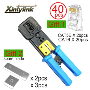 Инструмент для обжима кабелей xintylink rj45, многофункциональные щипцы для зачистки кабелей rj12, cat5, cat6, rj 45