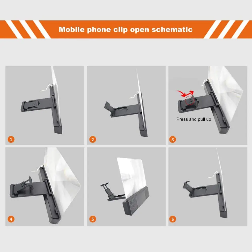l5 12inch phone screen magnifier smartphone movies amplifier with foldable phone stand free global shipping