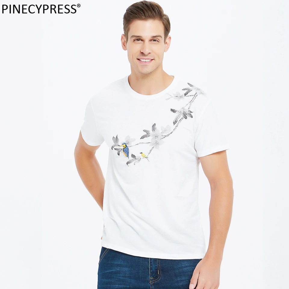 Мужская футболка из 95% хлопка и 5% спандекса качественная Мягкая дышащая модная