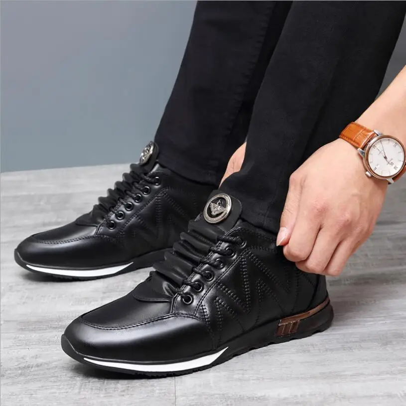 

J817 100%wool lining Warm Winter Boot Quality Microfiber Casual Sneakers super Keep lace-up shoelaces outdoor Ankle Boot for men