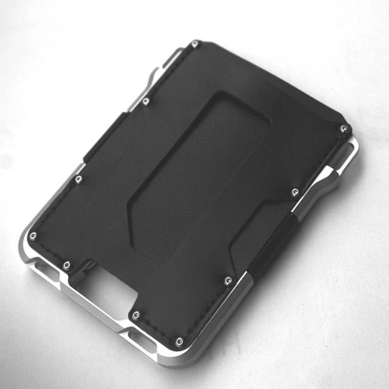 Новый дизайнерский Алюминиевый Чехол для мужчин тонкий металлический кошелек из