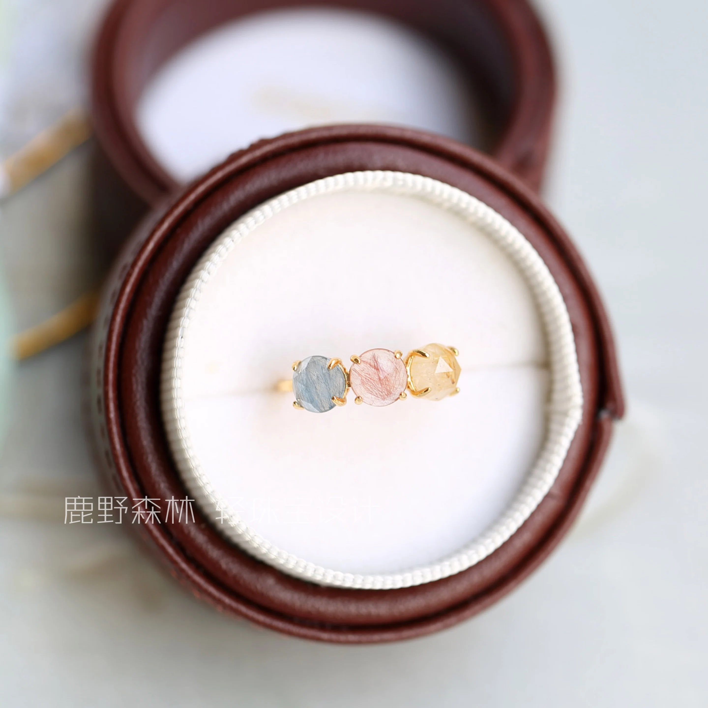

Japanese Agete Style Ginza Limited Natural Hair Crystal Ring Gemstone Crystal Ring S925 Sterling Silver Japanese-Style Retro