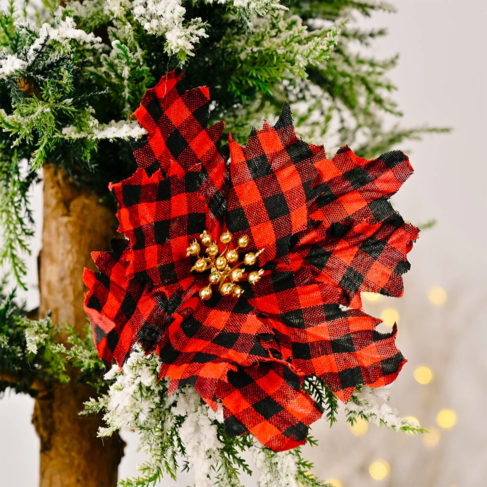 Новое поступление 2021 рождественские украшения в клетку искусственные