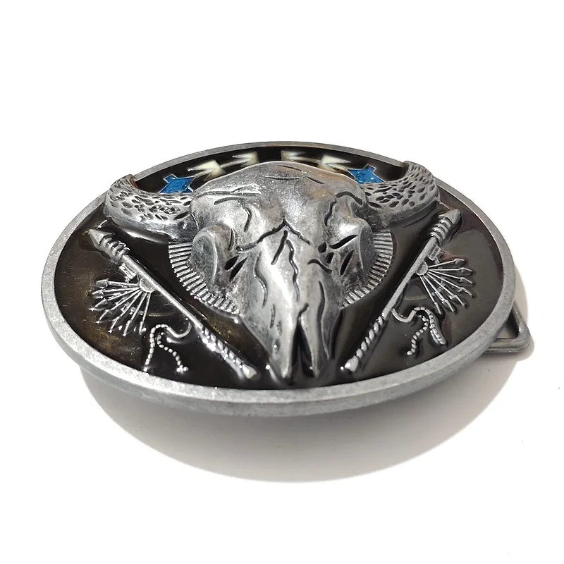Винтажная Серебряная голова быка искусственный ковбой 3D Животные металлические