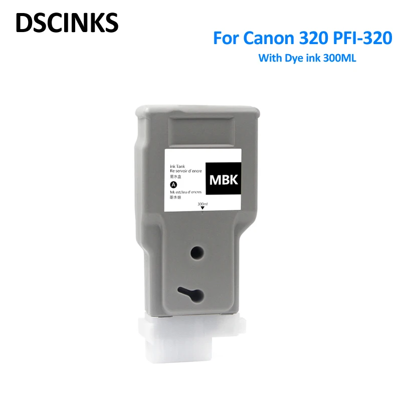 300ML PFI320 PFI-320 compatible Ink Cartridge for Canon TM200 TM205 TM300 TM305 200 205 300 305 printer with dye ink & Chip