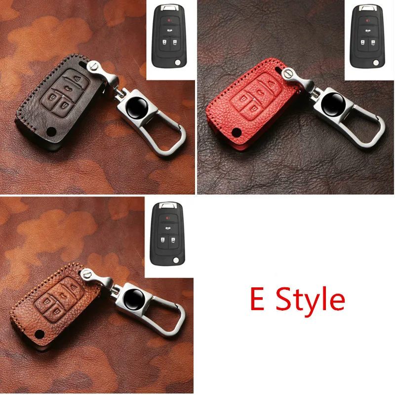 Чехол для автомобильного ключа из натуральной кожи Умный брелок ключей Chevrolet buick
