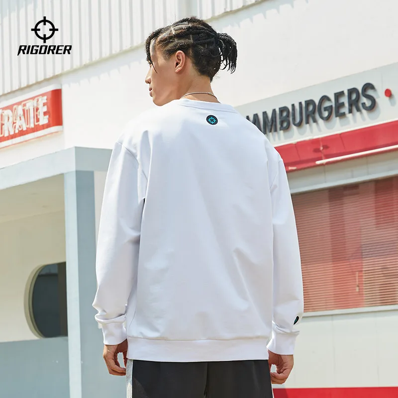 

RIGORER Sports Sweater Men Women Loose Large Size Round Neck Pullover Student Youth Outdoor Leisure Sports Top