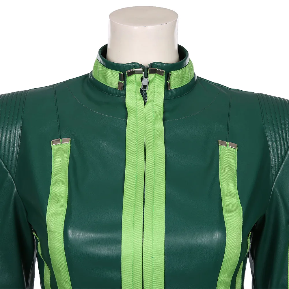 

Vagrant Queen Amae Rali Cosplay Costume Green Uniform Tops Pants Belt Bodysuit Halloween Carnival Costume