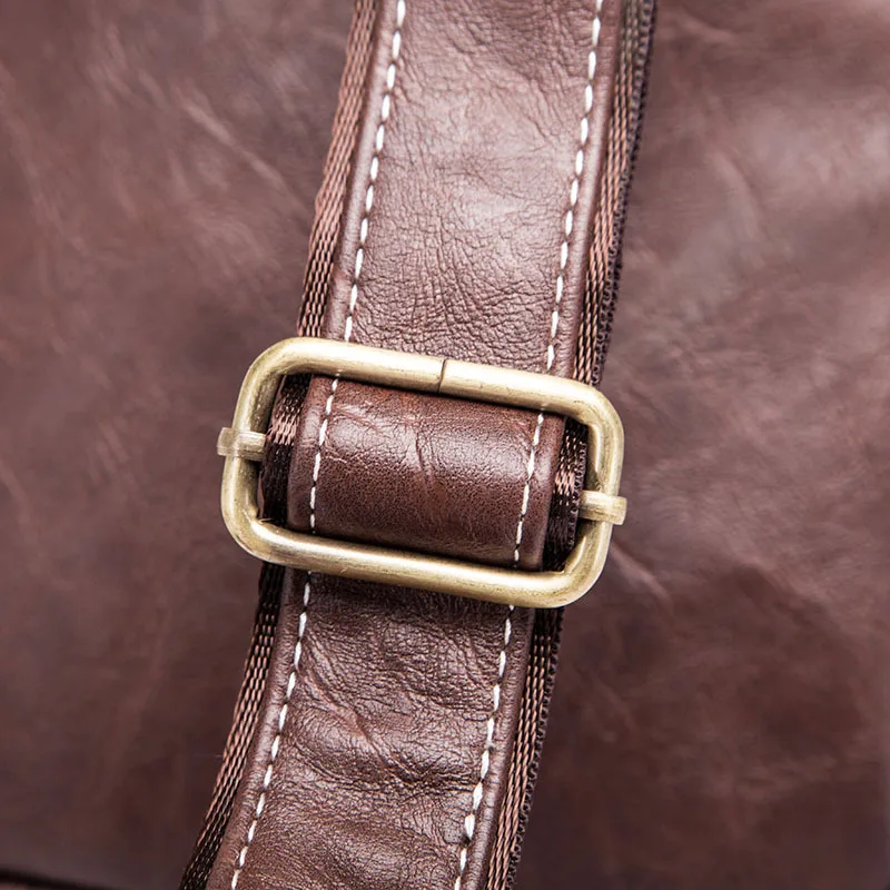 

Men Crossbody Bags New Office Work Chest Package For Luxury Leather Mochila High Quality Shoulder Bag Carteira Fashion Masculina