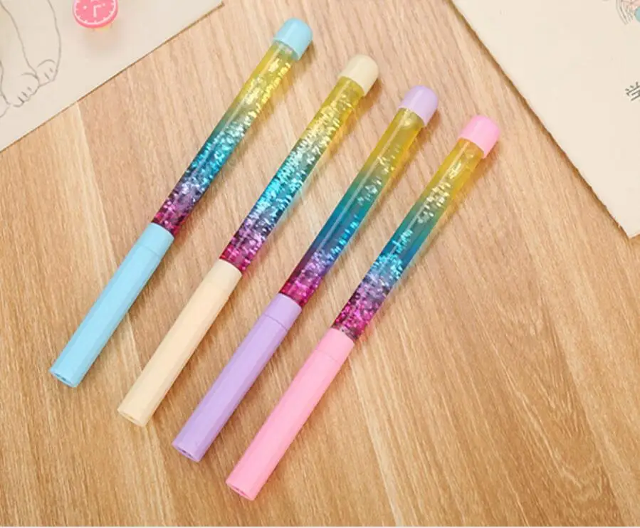 Новинка гелевая ручка с зыбучим песком милый мультяшный Канцелярский призовой