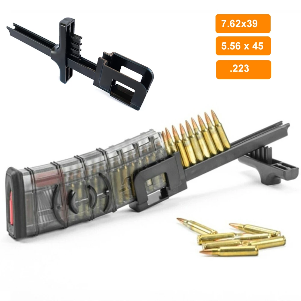 

Universal Speed Loader Tactical Combat Fast Loader for 5.56x45/.223/7.62x39/300BLK/5.45x39 Military Shotgun Magazine Loader