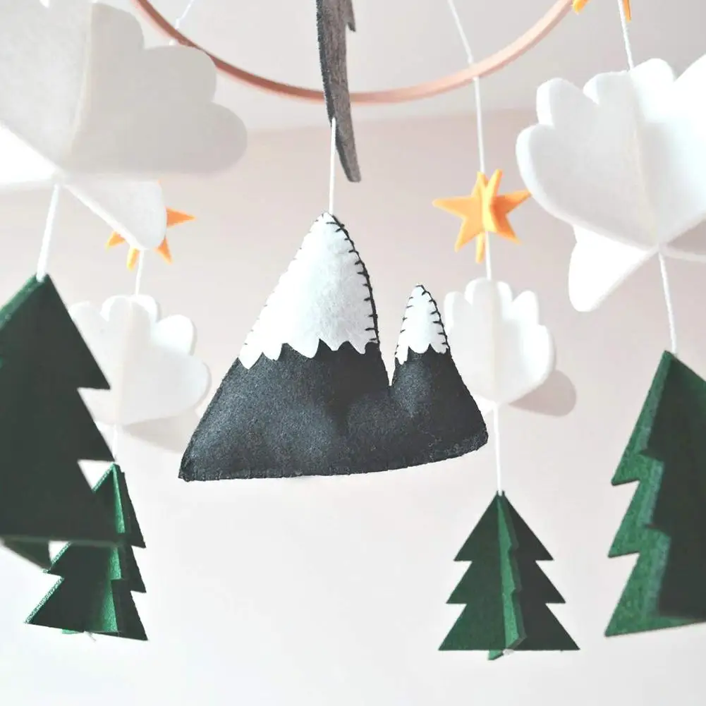 Мобильное подвесное украшение войлок для спальни мальчиков/девочек детская