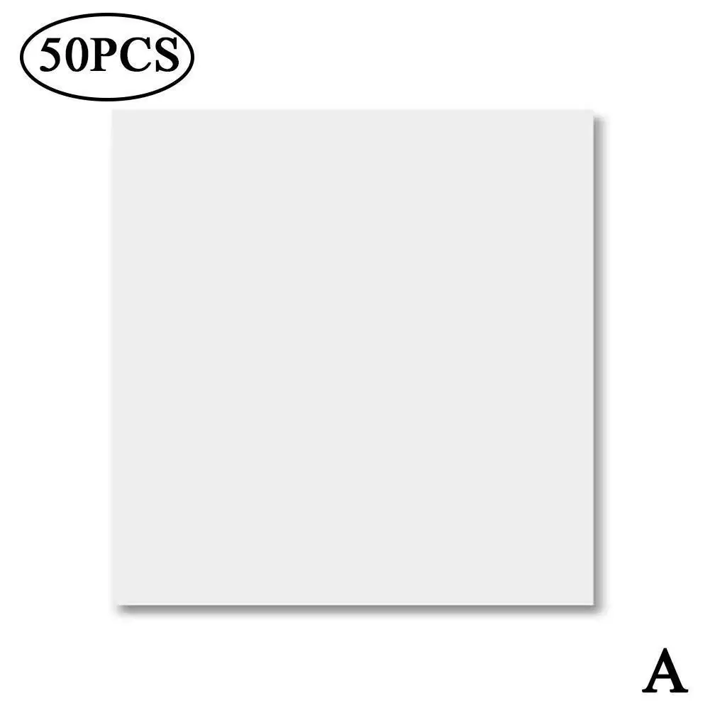 

50 Sheets Simplicity Style Transparent Waterproof Sticky To-do Note Office Supplies Memo Student Decoration School Study Da B4W3