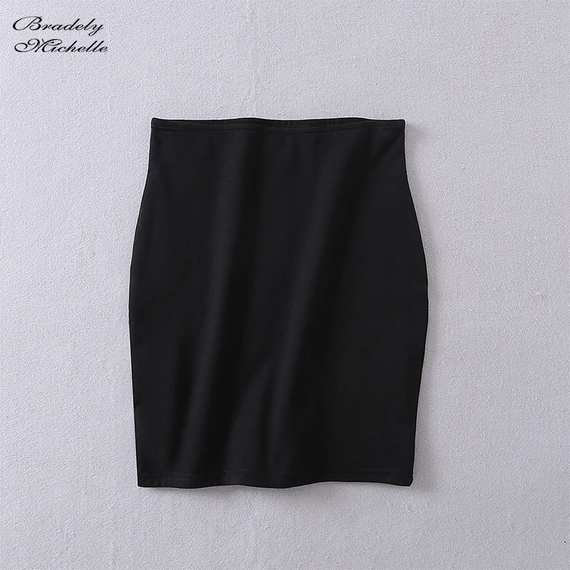 Fashion Women Summer Tight Bodycon Pleated Pencil Skirt Solid Sexy Elastic High-Waist Mini | Женская одежда