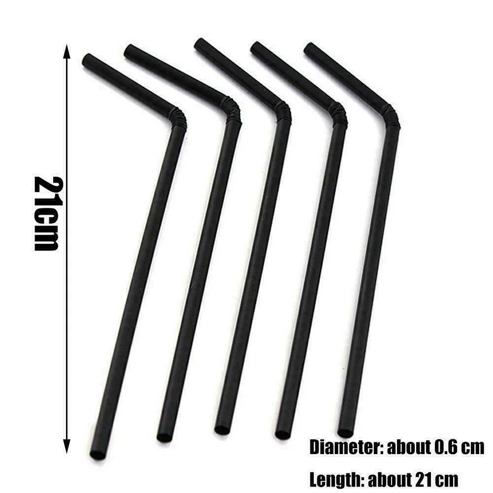 

500pcs Straws Extra Long Flexible Drinking Bar Bendy Supplies for Bar Party