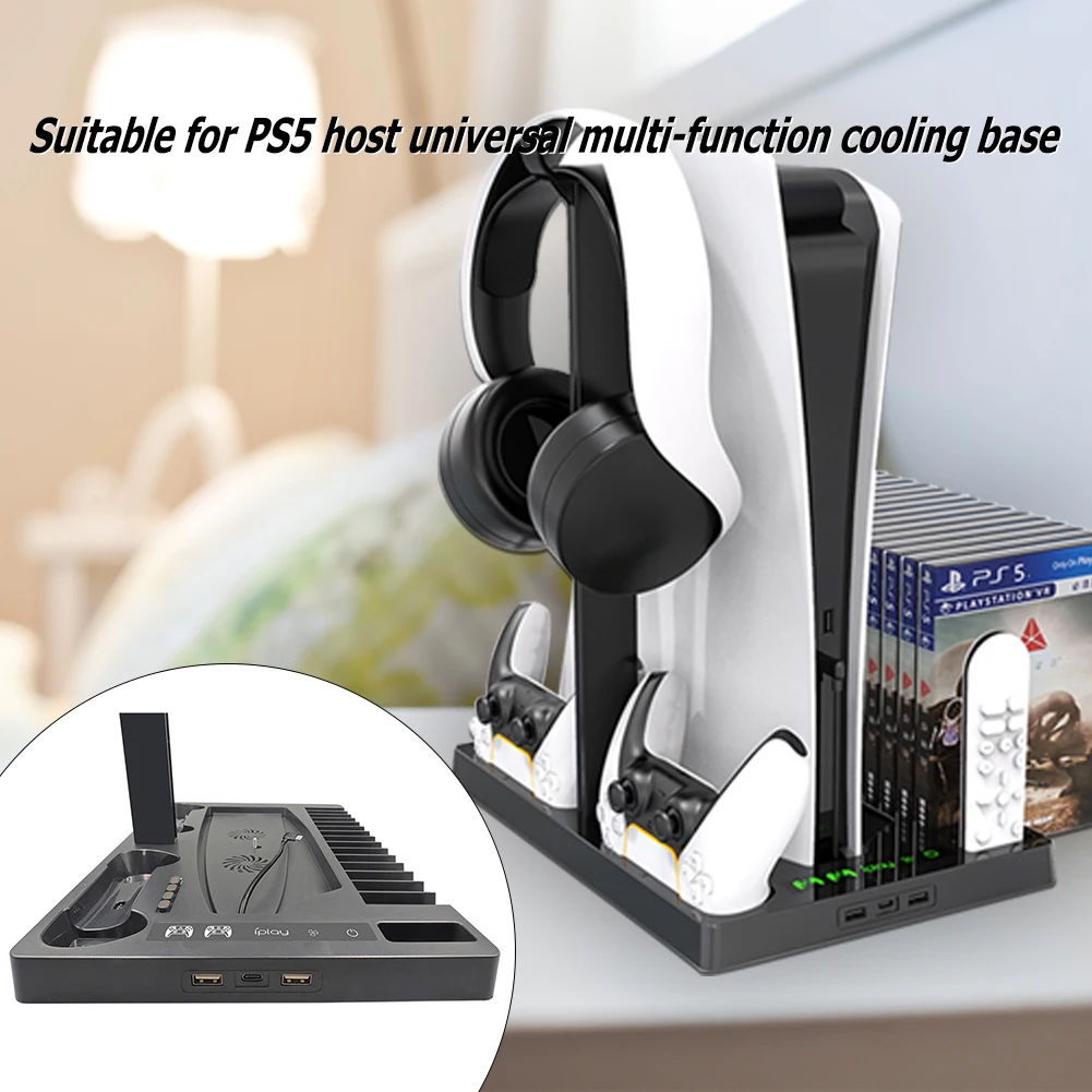 game console multifunctional cooling stand dual charging dock for ps5 universal electronic machine accessories free global shipping