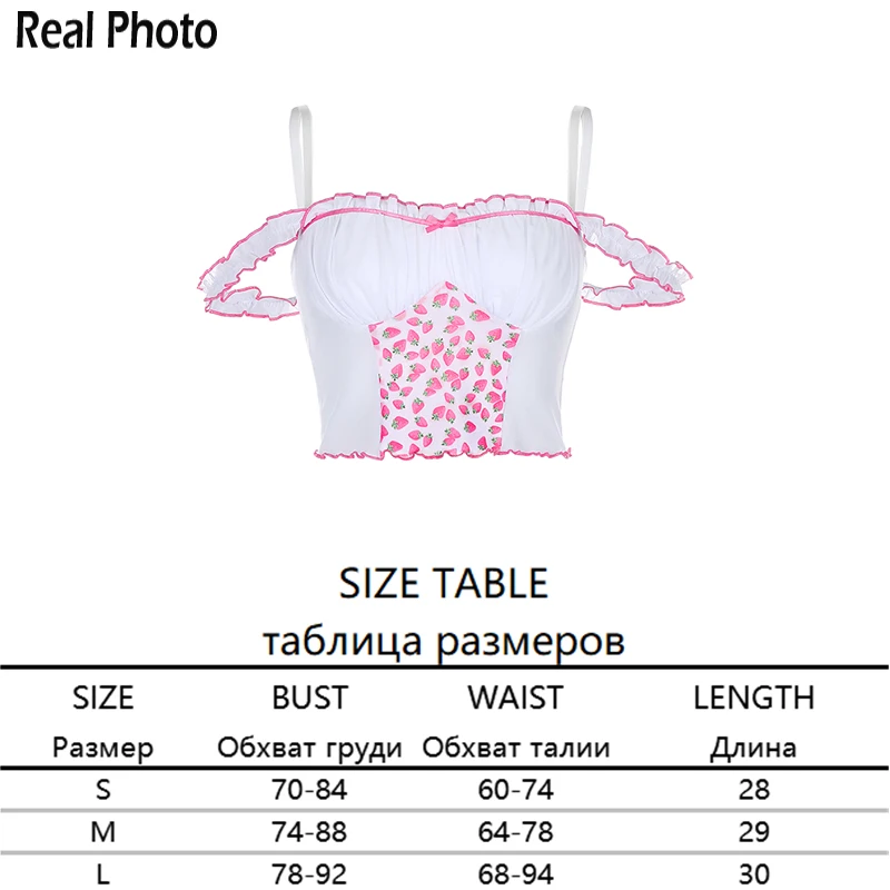 Женский укороченный топ Milkmaid белый на бретельках с открытой спиной оборками