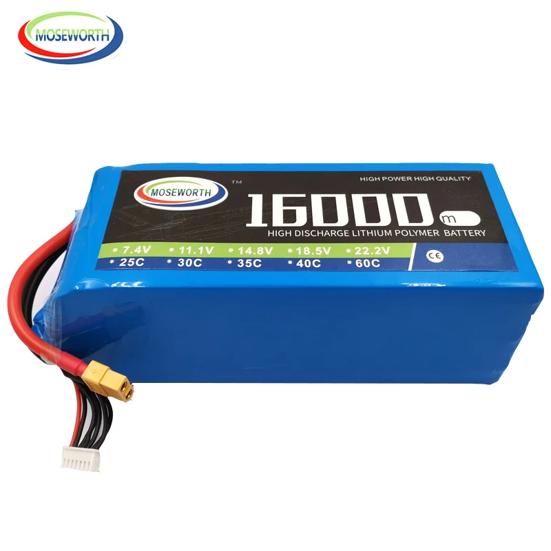 Аккумулятор LiPo 6S 22 2 в 16000 мАч 25C для радиоуправляемого вертолета дрона