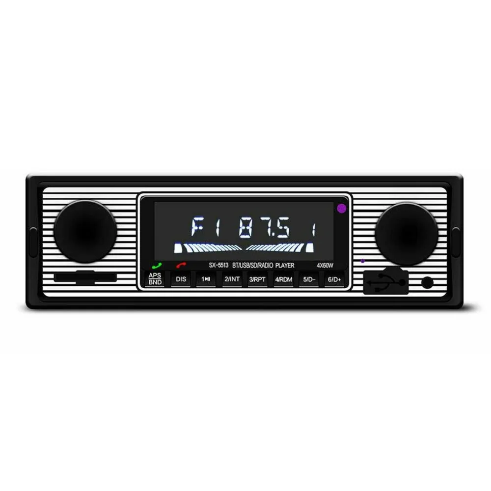 Vintage Car Bluetooth FM Radio MP3 Player Stereo USB AUX Classic Car Stereo Audio OLED Color Screen Car Music Media Player