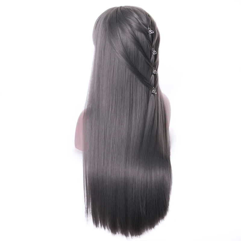 

Rosa Star Long Straight Synthetic Hair With Bangs For Women High Quality Natural Wigs For Cosplay Party daily
