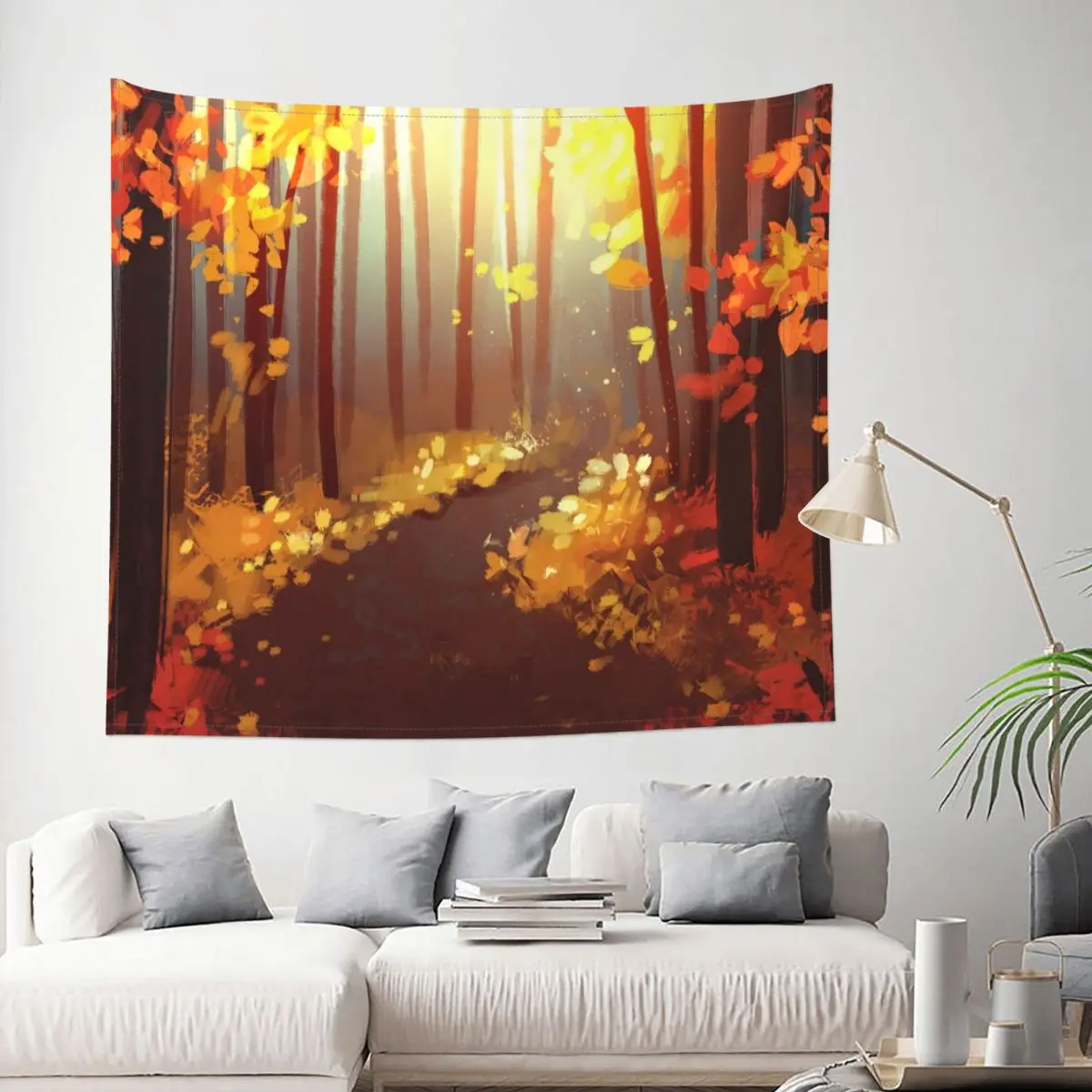 

Tapestry Fire Forest Nature Landscape Decor Wall Room Home Decoration Hanging Bedroom Kawaii Pattern Fashion