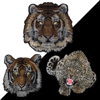 1pcs tiger design toothbrush embroidered patches for clothes fashion style appliques for shirts iron on clothes craft rr91