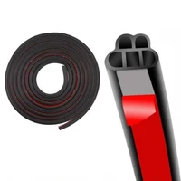 1pc rubber 5m double layer b type car seal strip universal auto door and trunk thicken anti noise sealing decorative strip parts